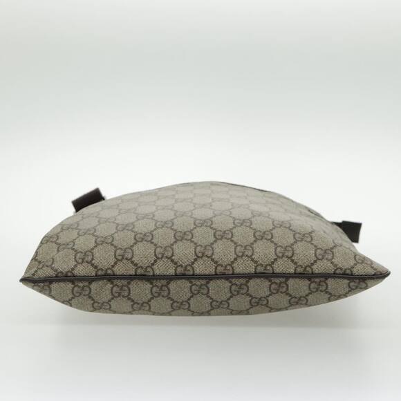 GUCCI GG Supreme Shoulder Bag Pvc Leather Beige Brown Silver - Picture 12 of 16